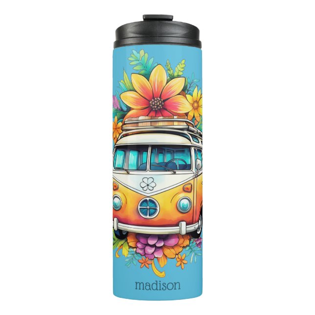 Termo Nombre personalizado Hippie Van (Anverso)