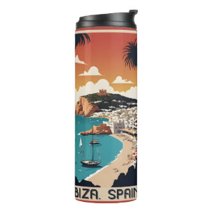 Termo Nombre personalizado Ibiza, póster de viaje de Esp