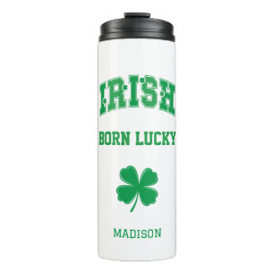 Termo Nombre personalizado irlandés nacido con suerte