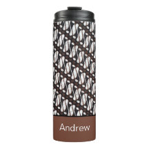 Nombre personalizado Marrón blanco Java Ethnik Bat