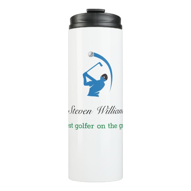 Termo Nombre personalizado Mejor Tumbler térmico Golfer (Anverso)