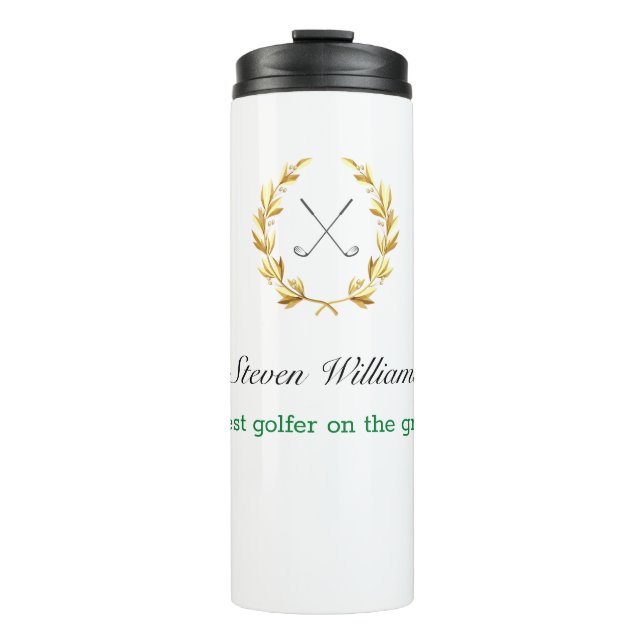 Termo Nombre personalizado Mejor Tumbler térmico Golfer (Anverso)