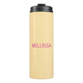 Termo Nombre personalizado minimalista crema