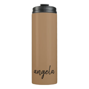 Termo Nombre personalizado moderno de estilo marrón