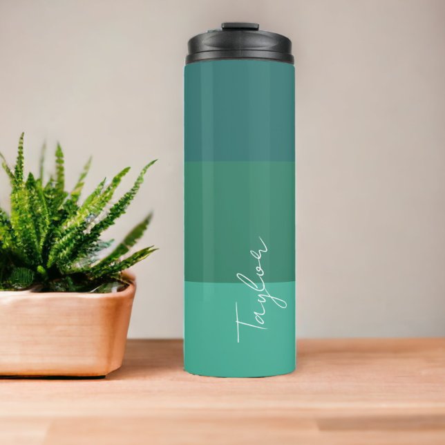 Termo Nombre Personalizado Moderno Sencillo Y Moderno (Personalized Name Modern Simple And Trendy Thermal Tumbler from Ricaso. Customize with your name)