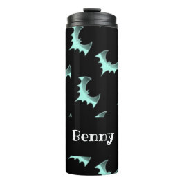 Termo Nombre personalizado murciélagos azules