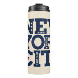 Termo Nombre personalizado NYC Typography tumbler