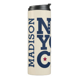 Termo Nombre personalizado NYC Typography tumbler