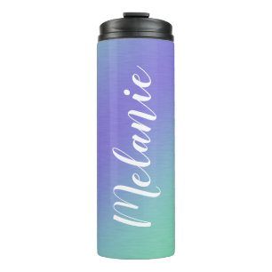 Termo Nombre personalizado Pincelado Metalizado Gradient