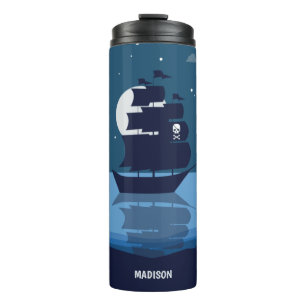 Termo Nombre personalizado Pirate Ship tumbler