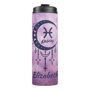Termo Nombre personalizado Pisces Zodiac Rótulo