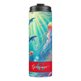 Termo Nombre personalizado Poinsettia de arrecife floral