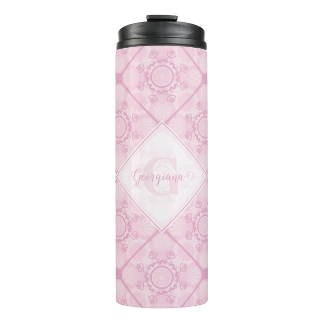 Termo Nombre Personalizado Preppy En Diamante De Mandala (Anverso)