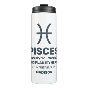 Termo Nombre personalizado / Rótulo de texto Zodiaco Pis