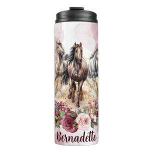 Termo Nombre personalizado Rubor Tema de caballo rosado