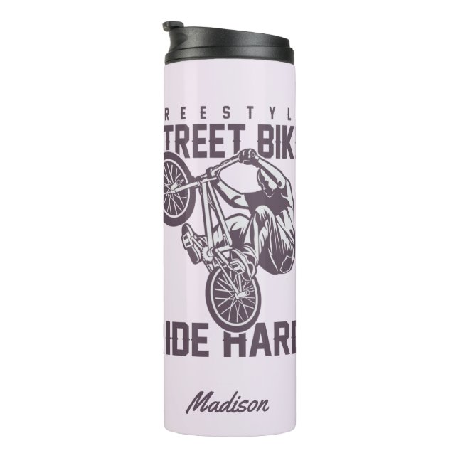 Termo Nombre personalizado Street Bike tumbler (Rotado hacia la derecha)