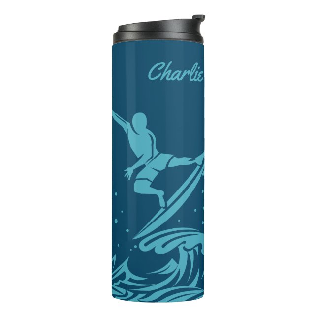 Termo Nombre personalizado Surfer Tumbler (Rotado hacia la izquierda)