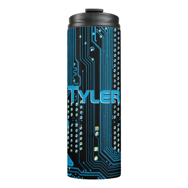 Termo Nombre personalizado, tarjeta de circuito azul, ne (Anverso)
