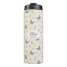 Nombre personalizado Taza de Mariposa Azul Arco Fl