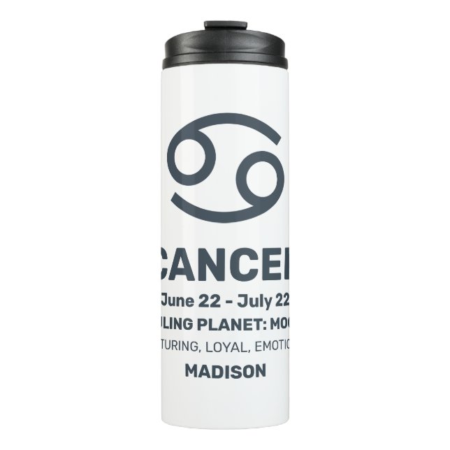 Termo Nombre personalizado / Texto Cáncer de Rótulo Zodi (Anverso)