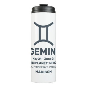 Termo Nombre personalizado / Texto Rótulo zodiaco Gemini