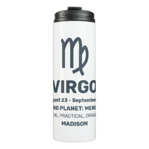 Termo Nombre personalizado / Texto Rótulo zodiaco Virgo