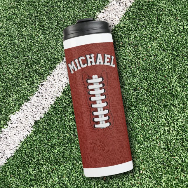 Termo Nombre personalizado Tumbler termal americano de f (Add your name to this fun football theme thermal tumbler and enjoy the game!)