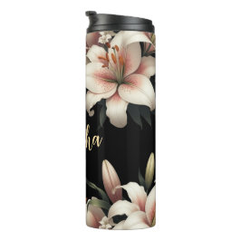 Termo Nombre personalizado único, lirio floral