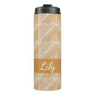 Termo Nombre personalizado Viaje moderno Boho Geométrico