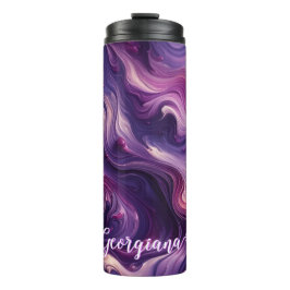Termo Nombre personalizado Vibrante Purple Paint Efecto
