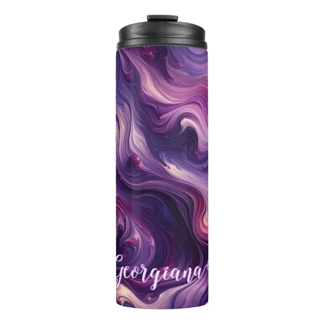 Termo Nombre personalizado Vibrante Purple Paint Efecto (Anverso)