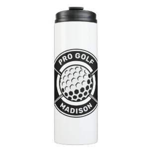 Termo Nombre personalizado y golf de texto