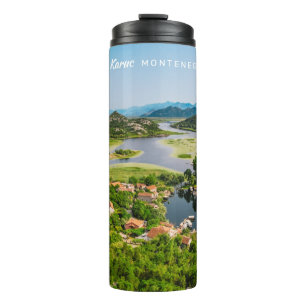 Termo Nombre personalizado y Montenegro de texto