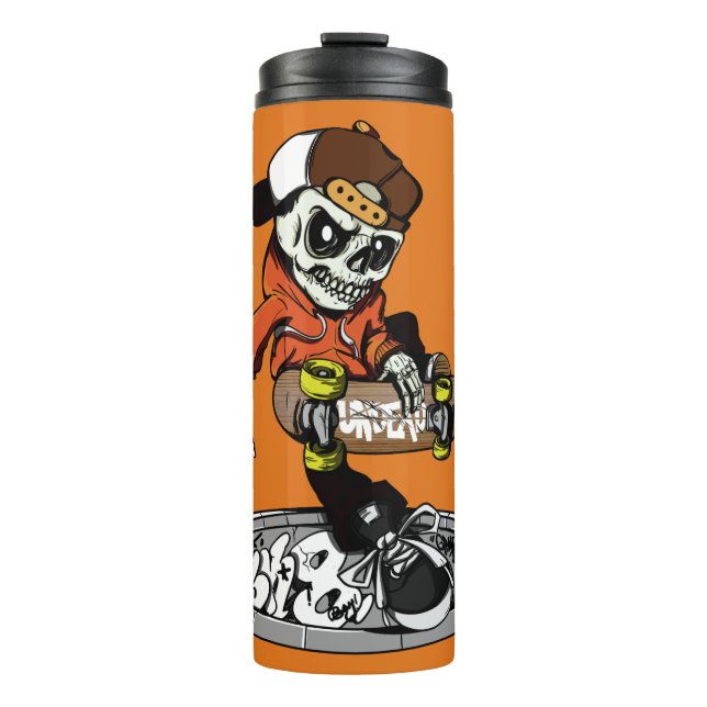 Termo Nombre personalizado y tumbler de color de Zombie  (Anverso)