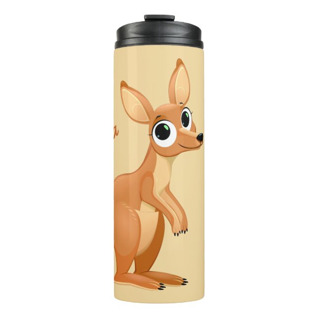 Termo Nombre personalizado y tumbler de texto de Cute Ka (Anverso)