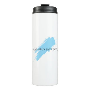 Termo Nombre propio decorativo chic sencillo simple azul