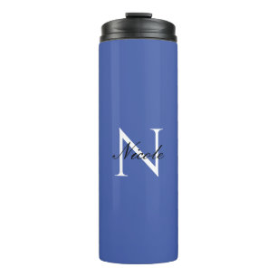 Termo Nombre propio monogramado inicial azul