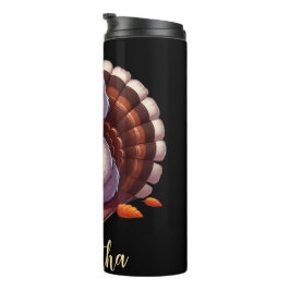 Termo Nombre único personalizado, pavo leyendo un libro