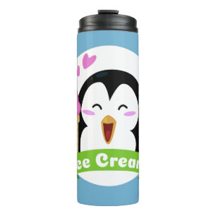 Termo Nombre y color personalizados Ice Cream Penguin tu