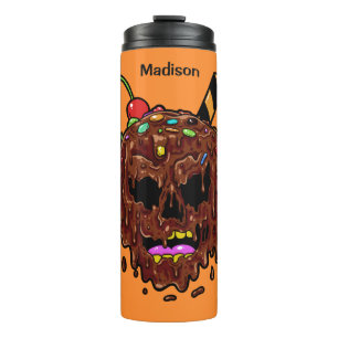 Termo Nombre y color personalizados Ice Cream Skull Tumb