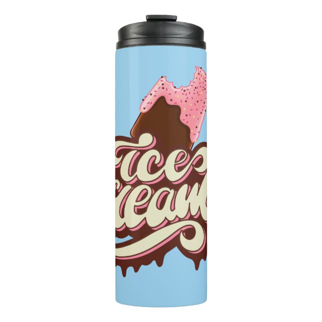 Termo Nombre y color personalizados Ice Cream Tumbler (Anverso)