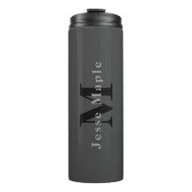 Nombre y monograma | Gris oscuro