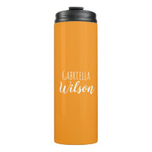 Nombres personalizados modernista naranja minimali