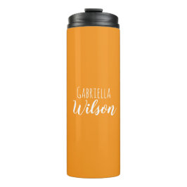 Termo Nombres personalizados modernista naranja minimali