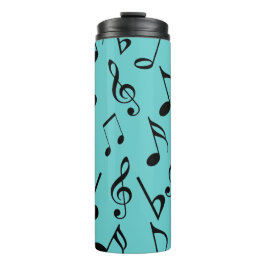 Termo Notas de música Tumbler térmico con tapa | Editabl