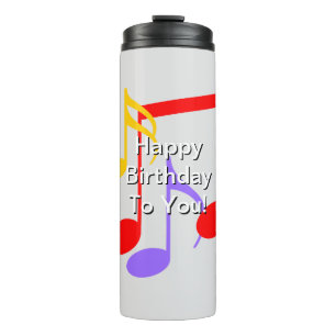 Termo Notas musicales de cumpleaños