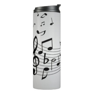 Termo Notas musicales en plata