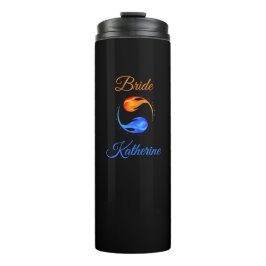 Termo Novia - Tema del Boda de la llama gemela - Negro -