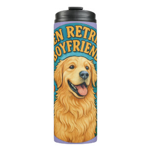 Termo Novio Golden Retriever Divertido Retro Amante de l