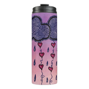 Termo Nubes y corazones de arte